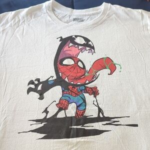 Marvel Spider-Man and Venom White T-Shirt